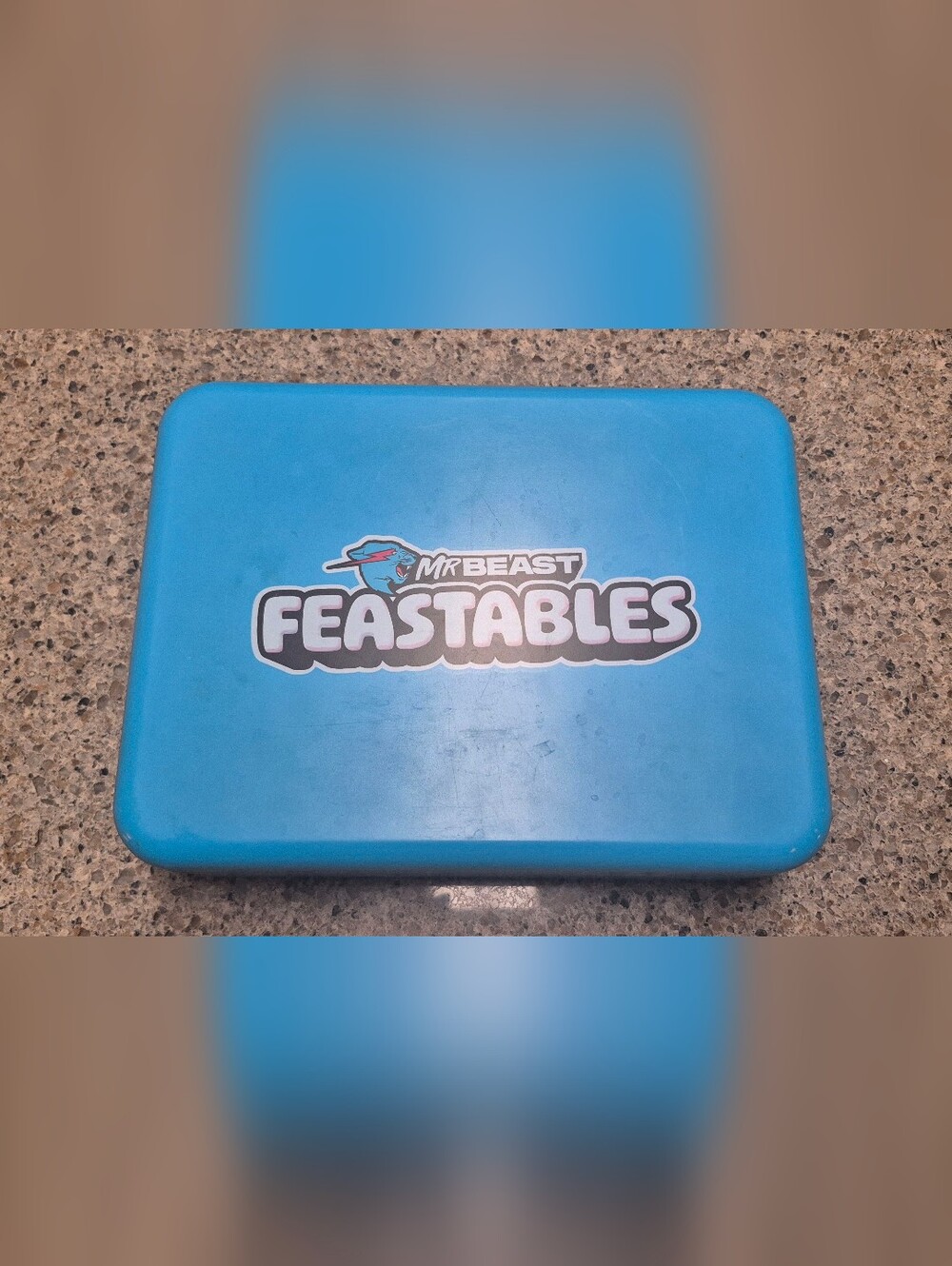 MrBeast Feastables Bento Box Lunch Box Blue Pink Compartments Handle